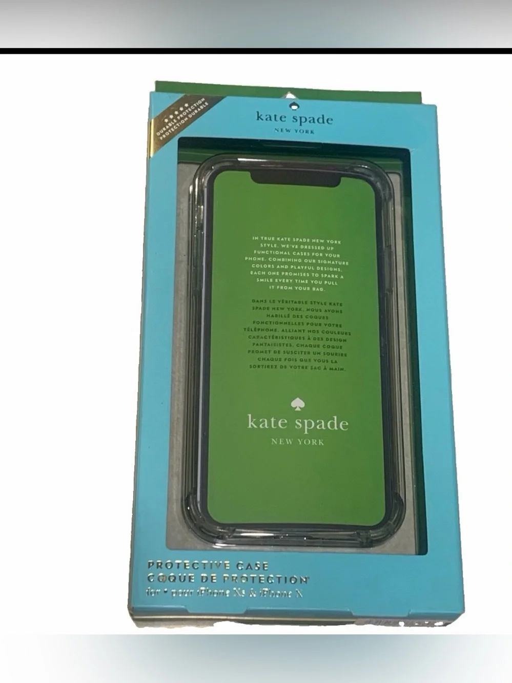 Kate Spade NY Clear Protective Durable Hardshell Case for iPhone X & XS Clear